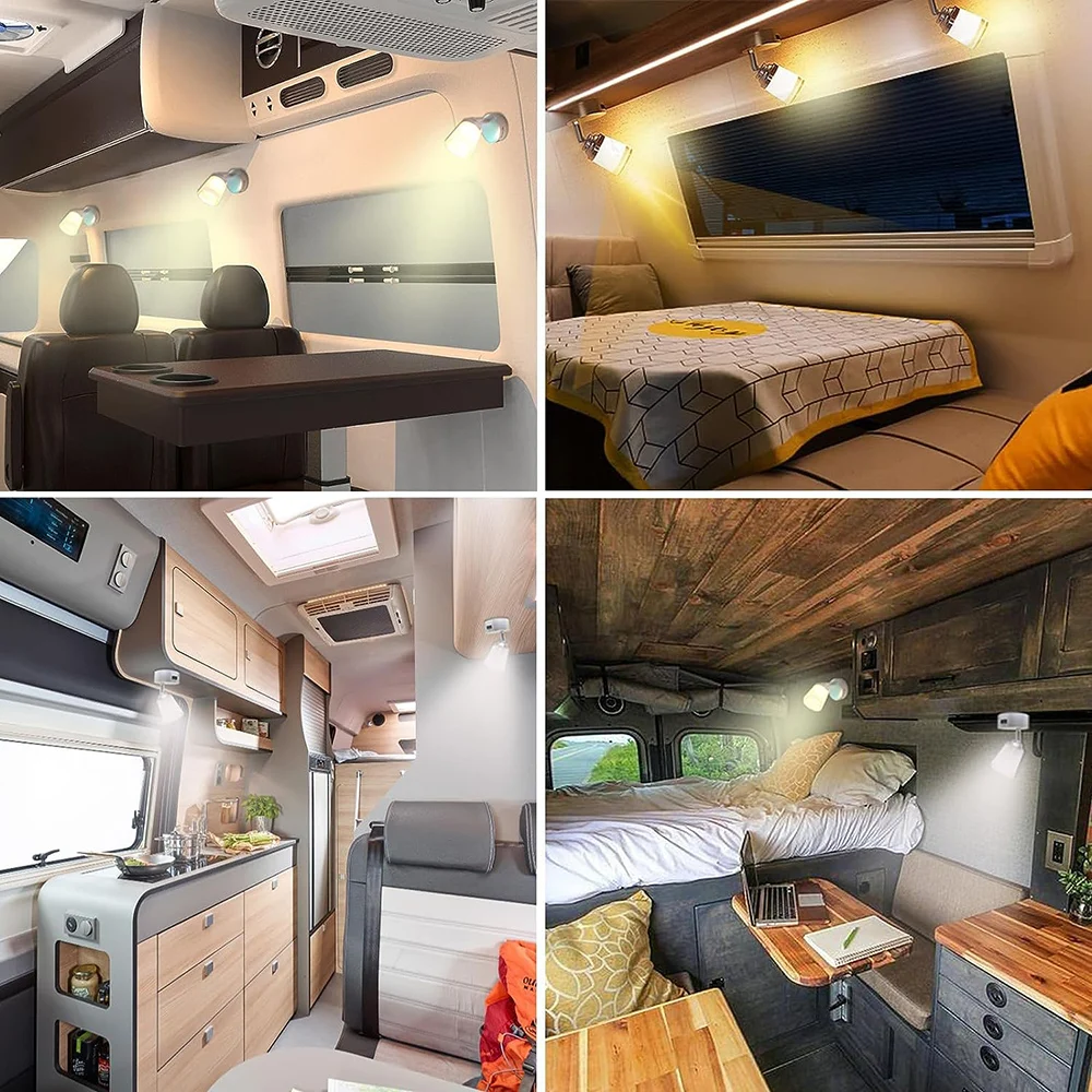 Touch-afbryder  dc 12-24v led-lys til autocamper og 5v usb-enheder til campingvogn, båd, sengelampe, væglampe, led-skabslampe