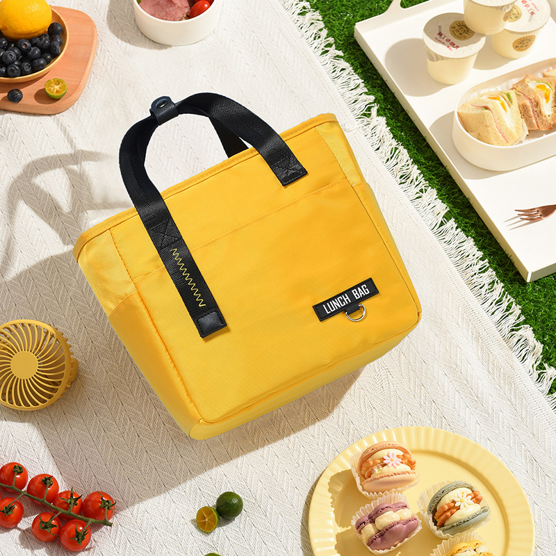 Borsa termica addensata impermeabile in tessuto Oxford fodera in PEVA scatola di ghiaccio borsa da pranzo per ufficio per ufficio isolamento termico impacco di ghiaccio portatile