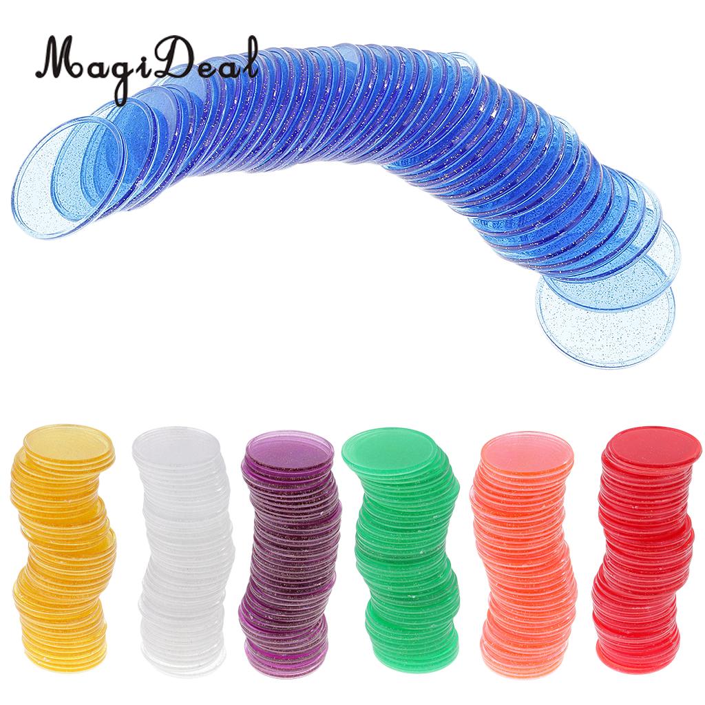 MagiDeal – lot de 40 marqueurs en plastique pour jeu de cartes, en famille, fournitures de jeux, accessoires