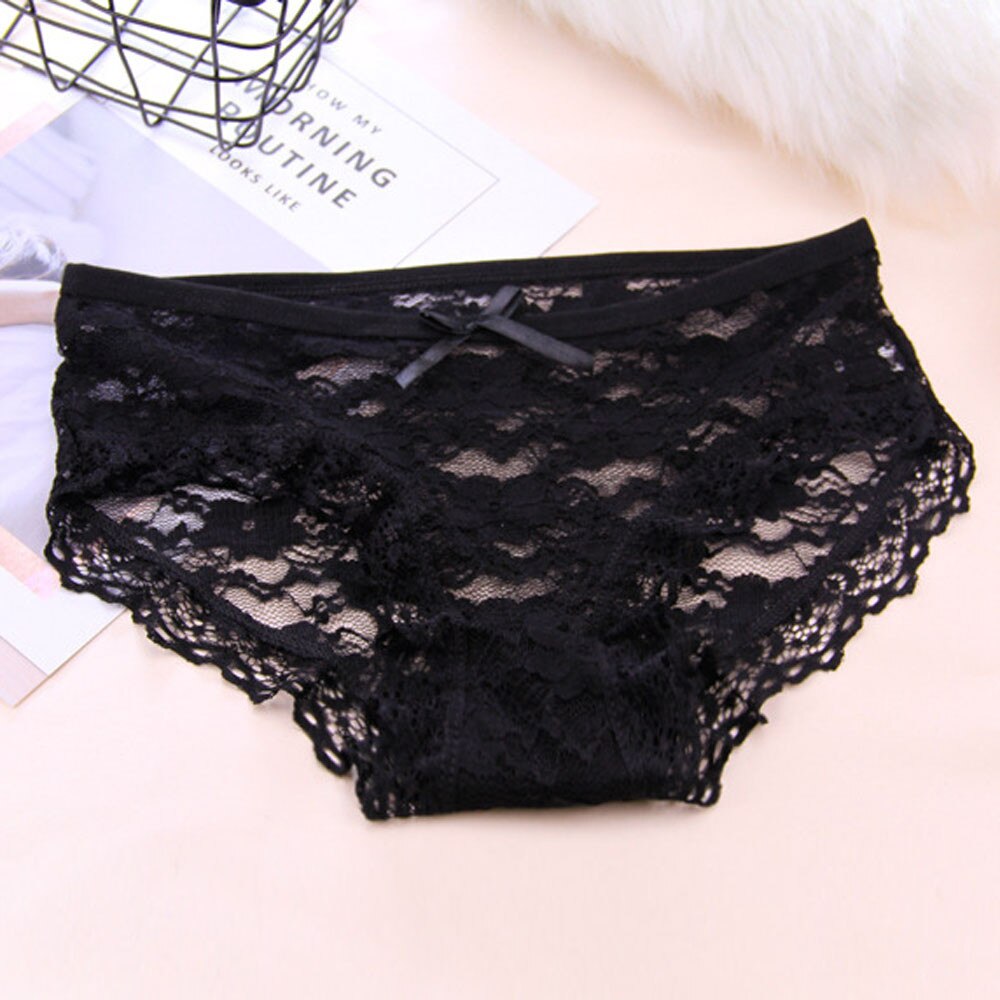 Black Women's Jacquard Net Transparent Panties Lingerie Lace Underwear Mesh Yarn Underwear нижнее белье женское: A