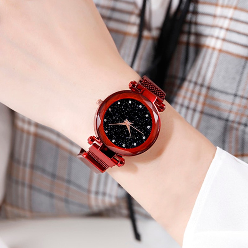 Luxe Diamant Vrouwen Horloges Voor Dames Magnetische Sterrenhemel Klok Vrouwelijke Quartz Polshorloge relogio feminino zegarek damski