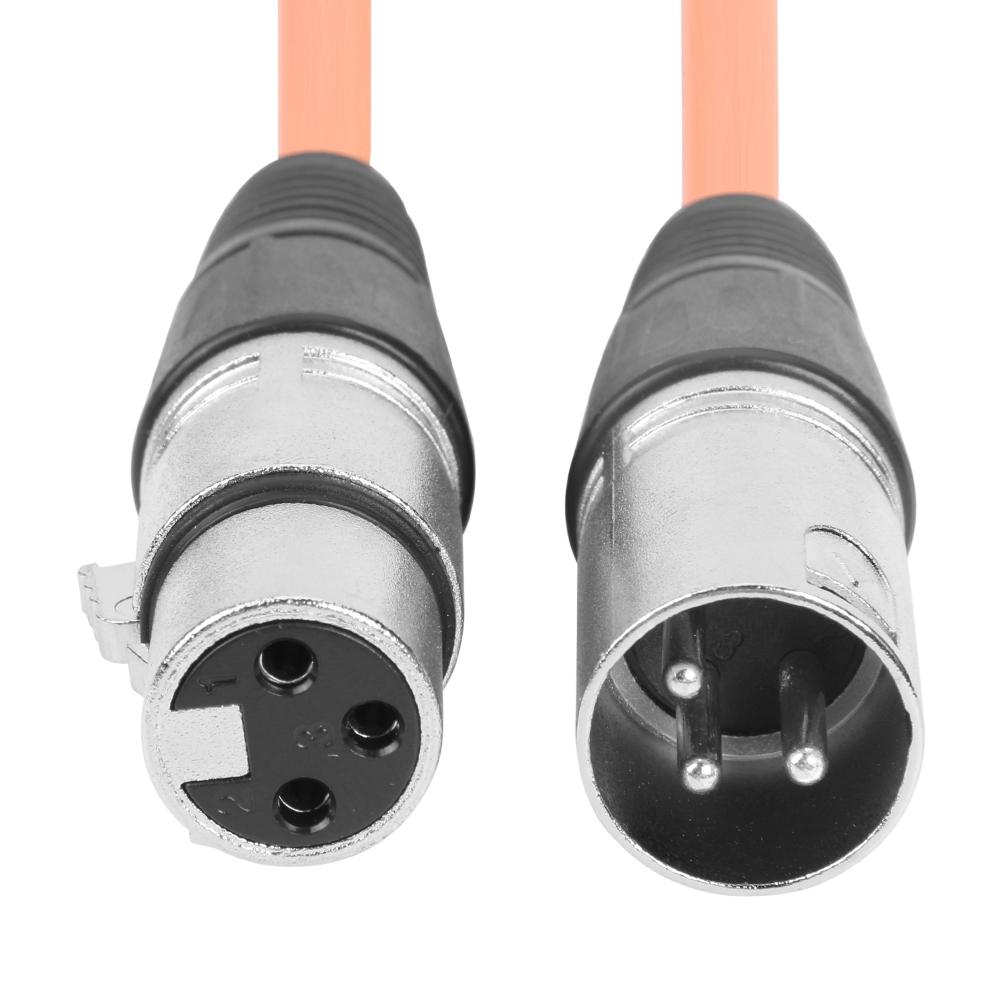 1m XLR Cable Male to Female 3Pin Zinc Alloy Flexible and Durable Noise-Free Audio Cable for Microphone XLR Cord: Orange
