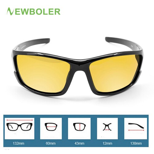 Newboler solbriller menn polariserte sportsfiske solbriller til menn gafas de sol hombre kjøringe sykkelbriller oculos masculino: Modell 3 gul