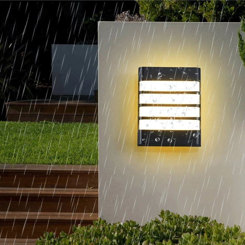 Led utendørs vegglamper  ip65 vanntett moderne utendørs hage balkonglys gårdsplass utvendig vegglampe armaturer vegglampe  ac220v