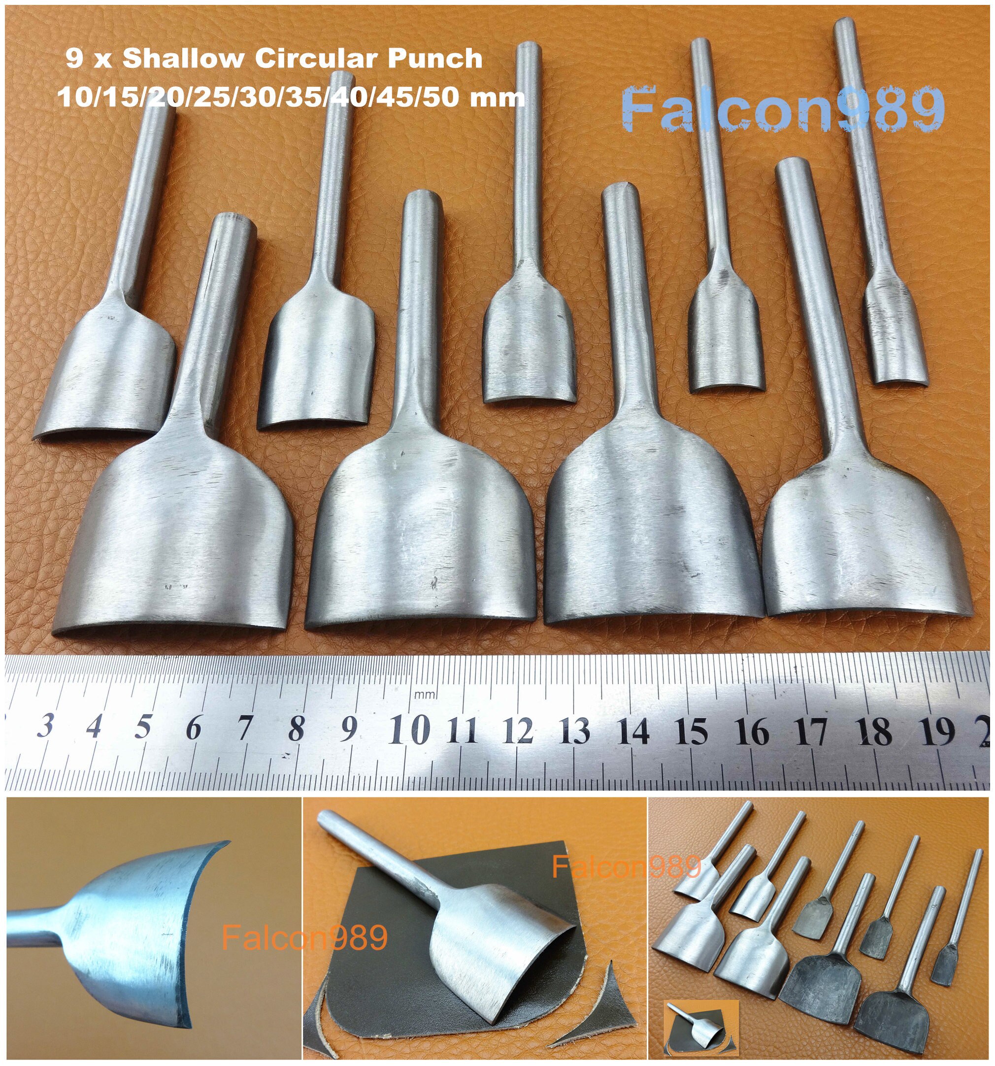 Ensemble d'outils de coupe cuir | 15 sortes de ceintures artisanales, portefeuille de ceinture, poinçon de travail, poinçon de coupe, jeu d'outils, Creaser Groover skover Awl Slick