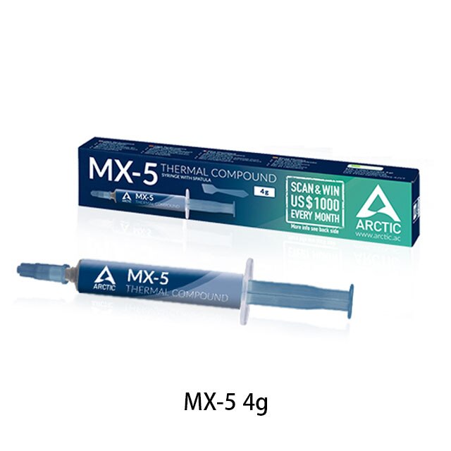 Arctic MX-5 2/4/8g thermal conductive silicone grease graphics card thermal paste desktop cpu notebook thermal conductive sil: 4g