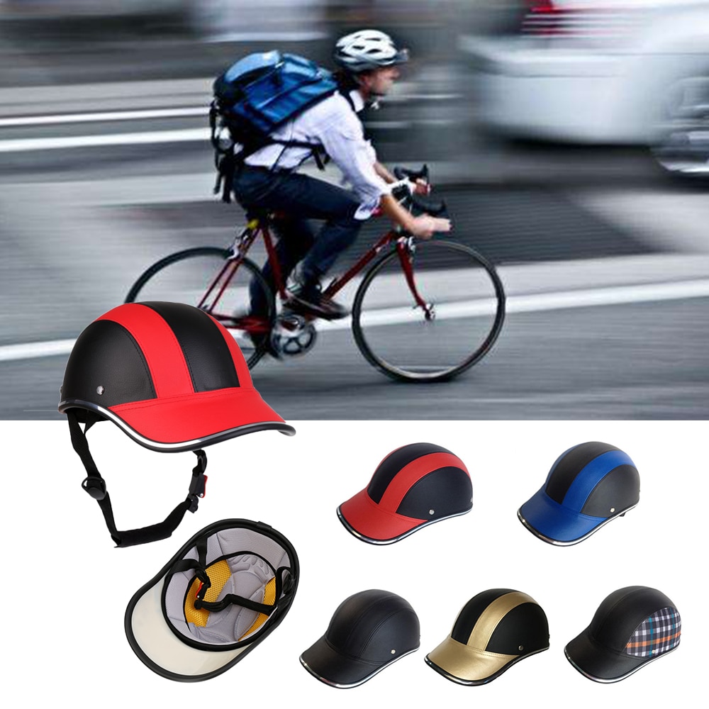 Unisex cykel cykelhjelm baseball cap anti uv sikkerhed cykel hjelm justerbar hakestrop road cykel hjelm til mtb skøjteløb