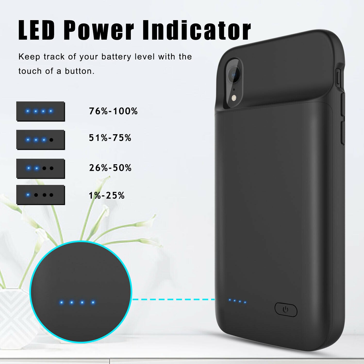 Para o iphone x/xr/xs max estendido caso carregador de bateria power bank carregamento pacote magnético fone de ouvido suporte carregamento rápido