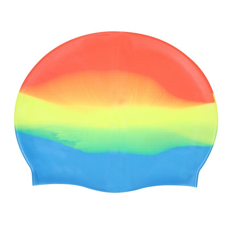 Elastic Waterproof PU Fabric Swimming Cap Protect Ears Long Hair Sports Swim Pool Hat Swimming Cap Free Size For Men/Women Adult