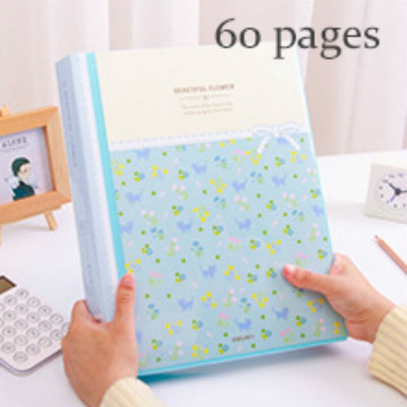 30/40/60 pagina's  a4 map tas waterdichte meerlaagse inleg documenten organizer tas papier opbergdoos muziekpartituur clip doos: 60 pagina's blauw