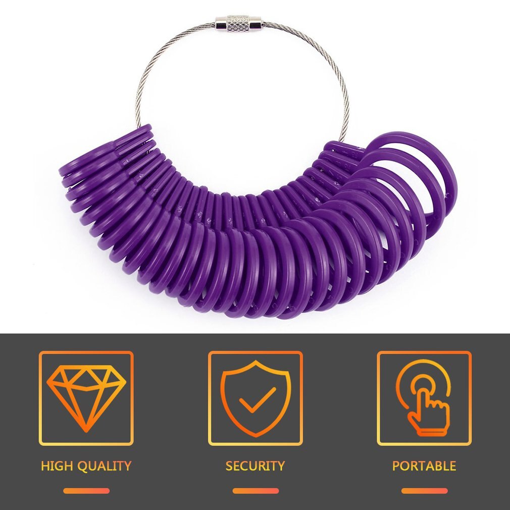 básico de joyería, herramienta de medición adecuada para joyería de talla estadounidense de 0 a 13, herramienta de joyería de lazo, anillo medidor de tamaño de anillo
