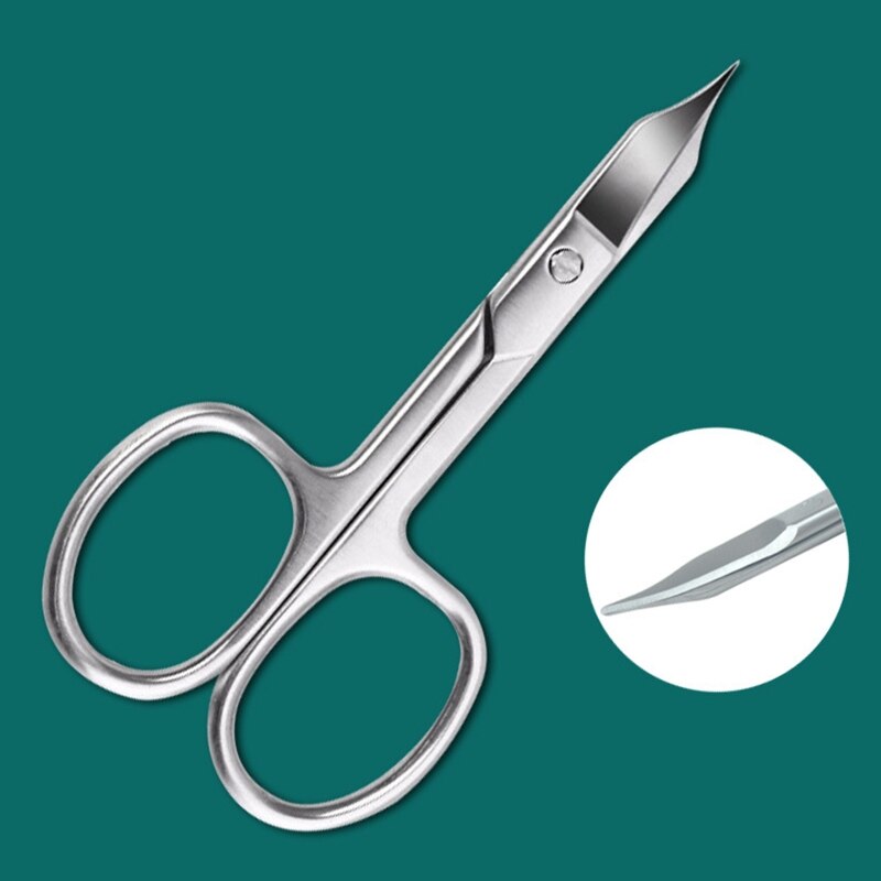 Stainless Steel Curved Nail Scissors Manicure Pedicure Grooming Tool Scissors for Finger &amp; Toe Nail Care 27RC