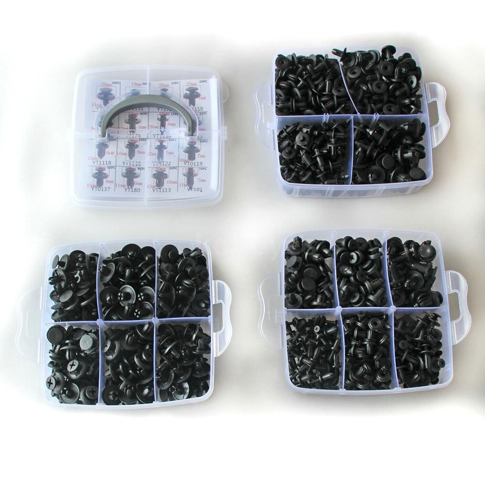 Besper 50-650 Pcs Auto Fastener Clip Mixed Car Body Push Retainer Pin Rivet Bumper Door Trim Panel Retainer Fastener Kit