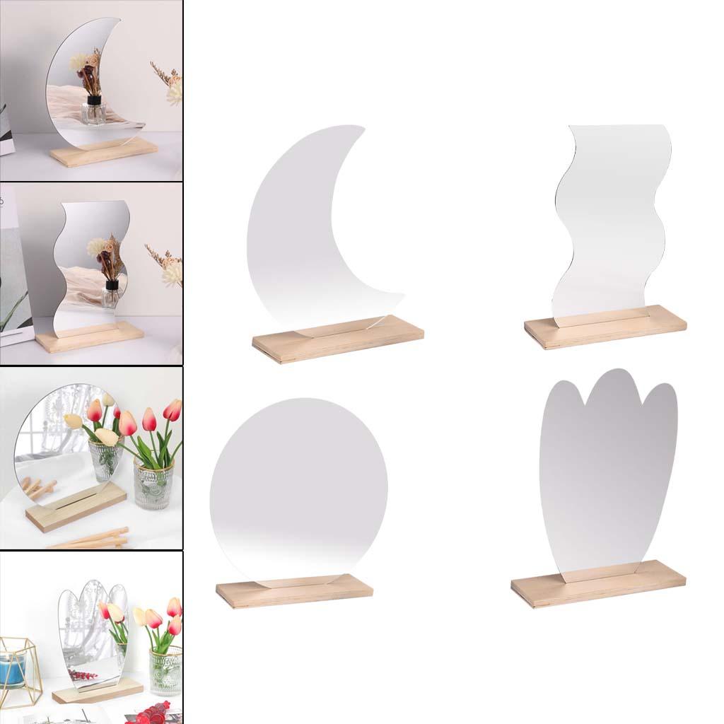 Makeup Mirror ,Irregular Aesthetic Vanity Mirror Frameless, Decorative Desk