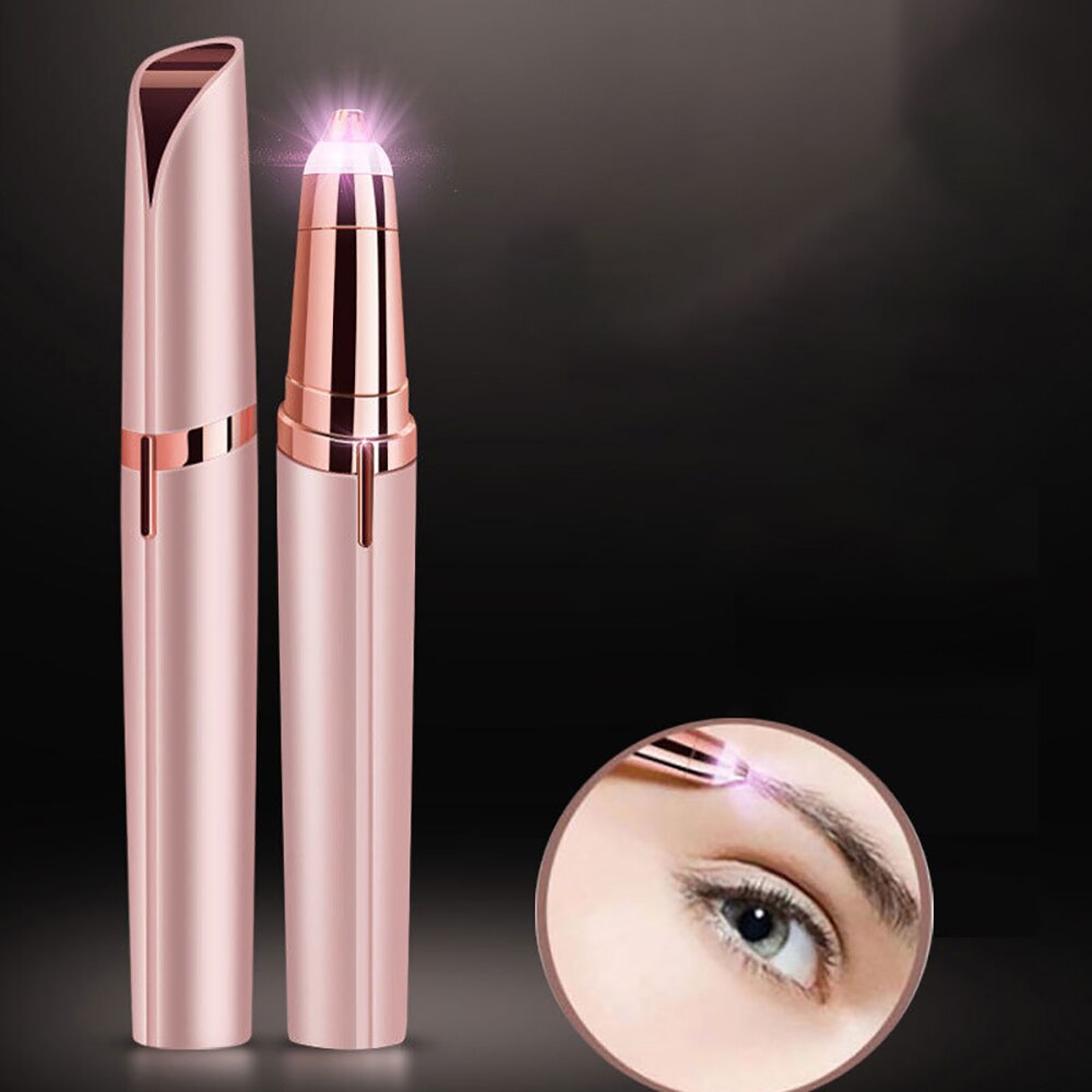 Maquinilla de afeitar eléctrica para cejas, cortador de cejas indoloro de acero, utensilio para eliminar el vello Facial, minidepiladora para cejas, herramienta de belleza moldeadora, 1 ud.