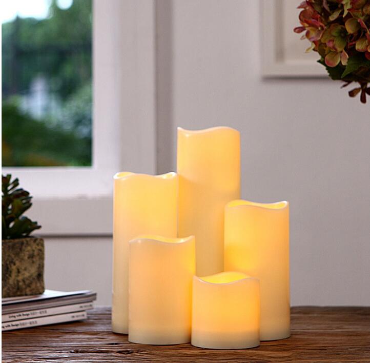Battery Operated Led Candle Made By Plastic White Candle Lamp For Halloween Christmas Decorative Wedding Decoration