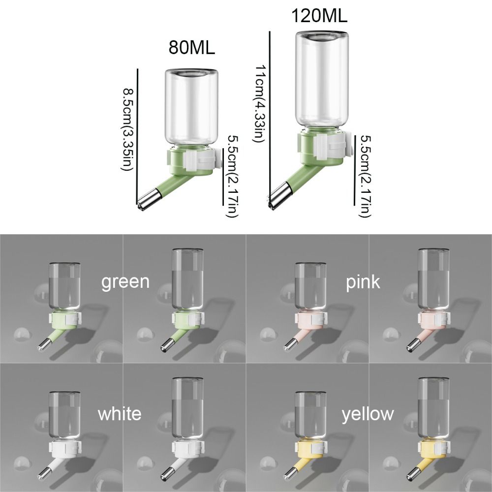 Automatic Hamsters Water Bottle Hanging Water Dispenser Bead Head Watering Bottle Drinking Supply for Small Animals