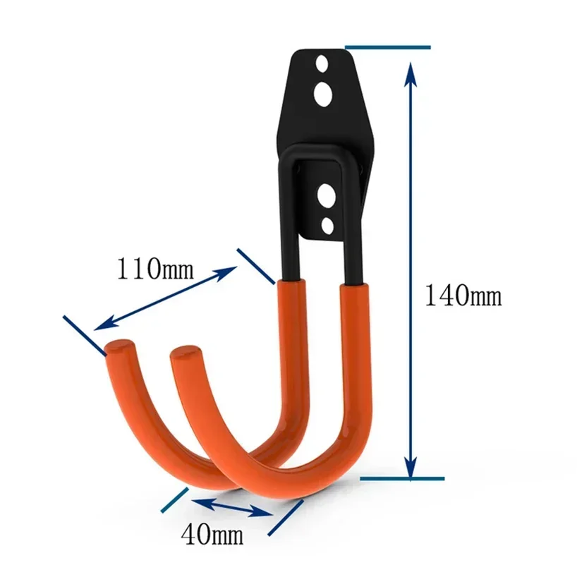 Crochet métallique robuste, organisateur de Garage, crochets de suspension de vélo muraux, crochet de rangement antidérapant pour échelles, outil de jardin: kaki foncé