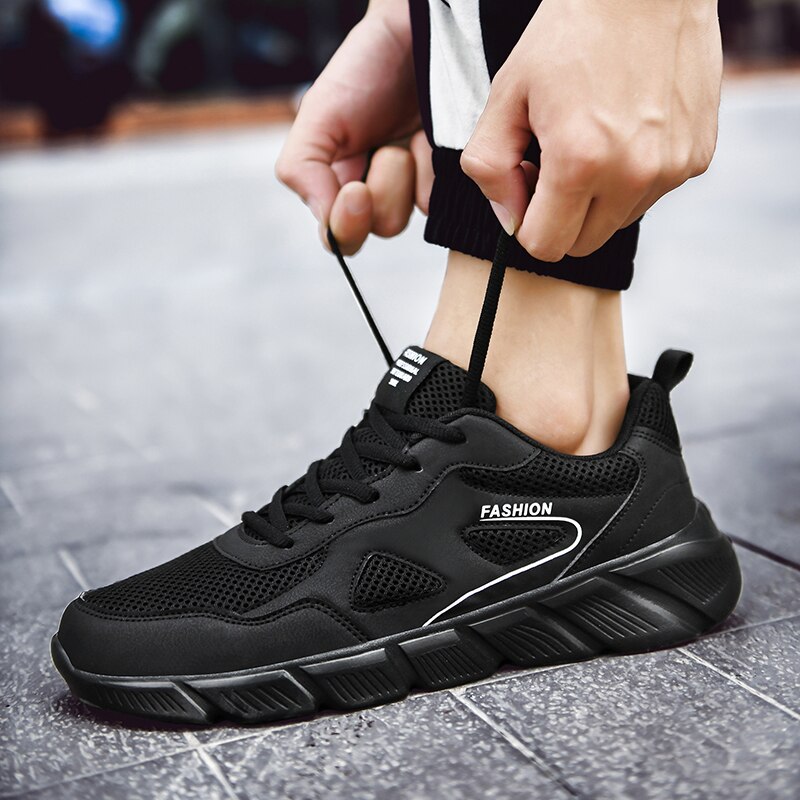Herre sneakers åndbare herre løbesko stof let skridsikker behagelig udendørs gåsko fodtøj efterår