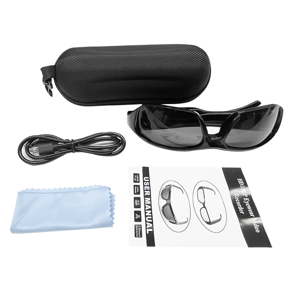 1080P Riding Glasses Eyewear Outdoor Sports Driving Glasses Camera DVR Sunglasses Digital Audio Video Recorder Camcorder 300mAh: Default Title