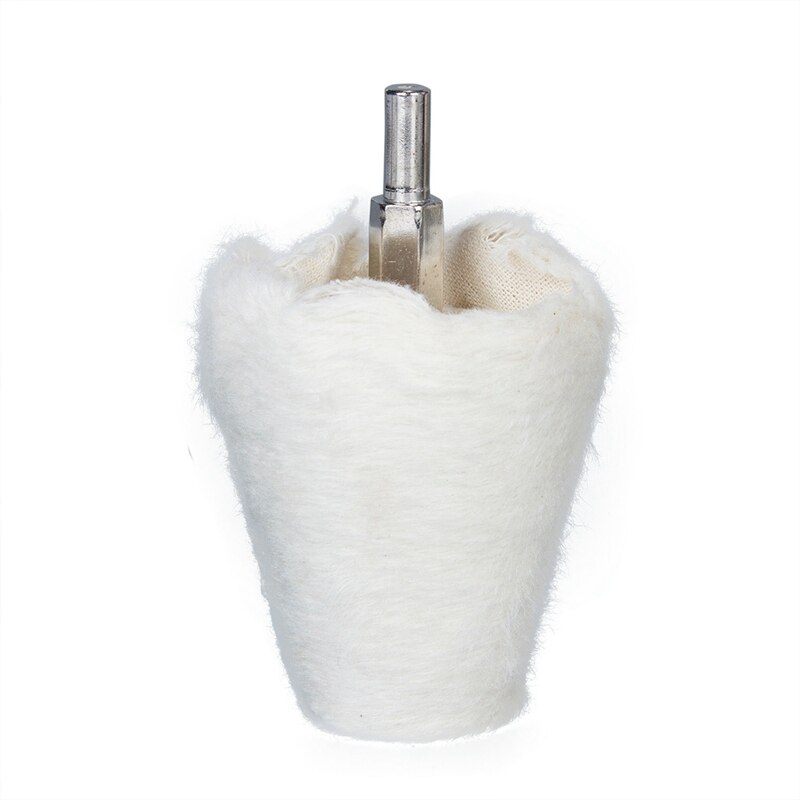 Mop Pad Plastic 6mm Polishing Wheel Set Cylinder Polishing Metal Sleeve Cotton Cloth Polishing Wheel Drill 8Pcs