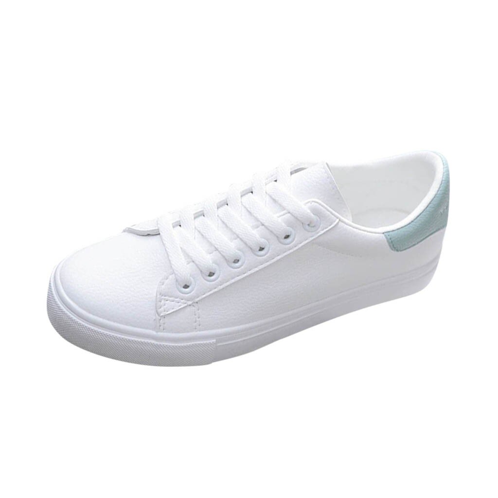 Womens Sports Ruuning Shoes Woman's Leisure Comfortable Sneaker Breathable Lace Up Casual White Shoes For Women #z: B / 7.5