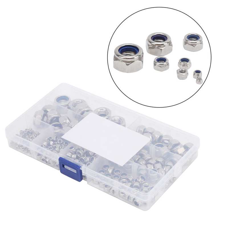 Nylon Lock Nut Set Good Rust Resistance Corrosion Resistant Heat Resistant Durable To Use Self‑Locking Nuts Set for Factory
