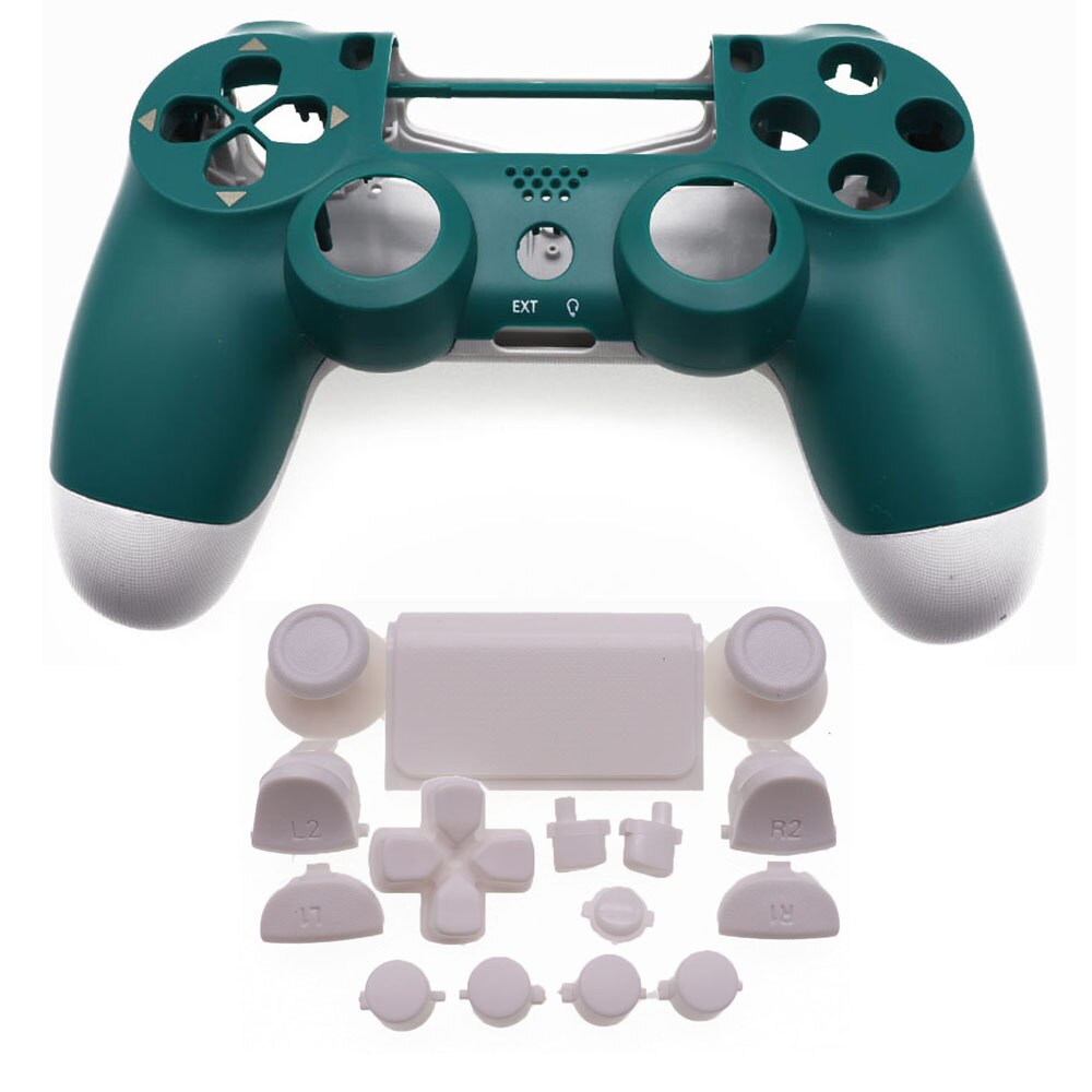 TingDong Full Plastic Hard Shell + Buttons Mod Kit For JDS JDM-050 055 For PS4 5.0 Controller Housing Cover Case: Gold