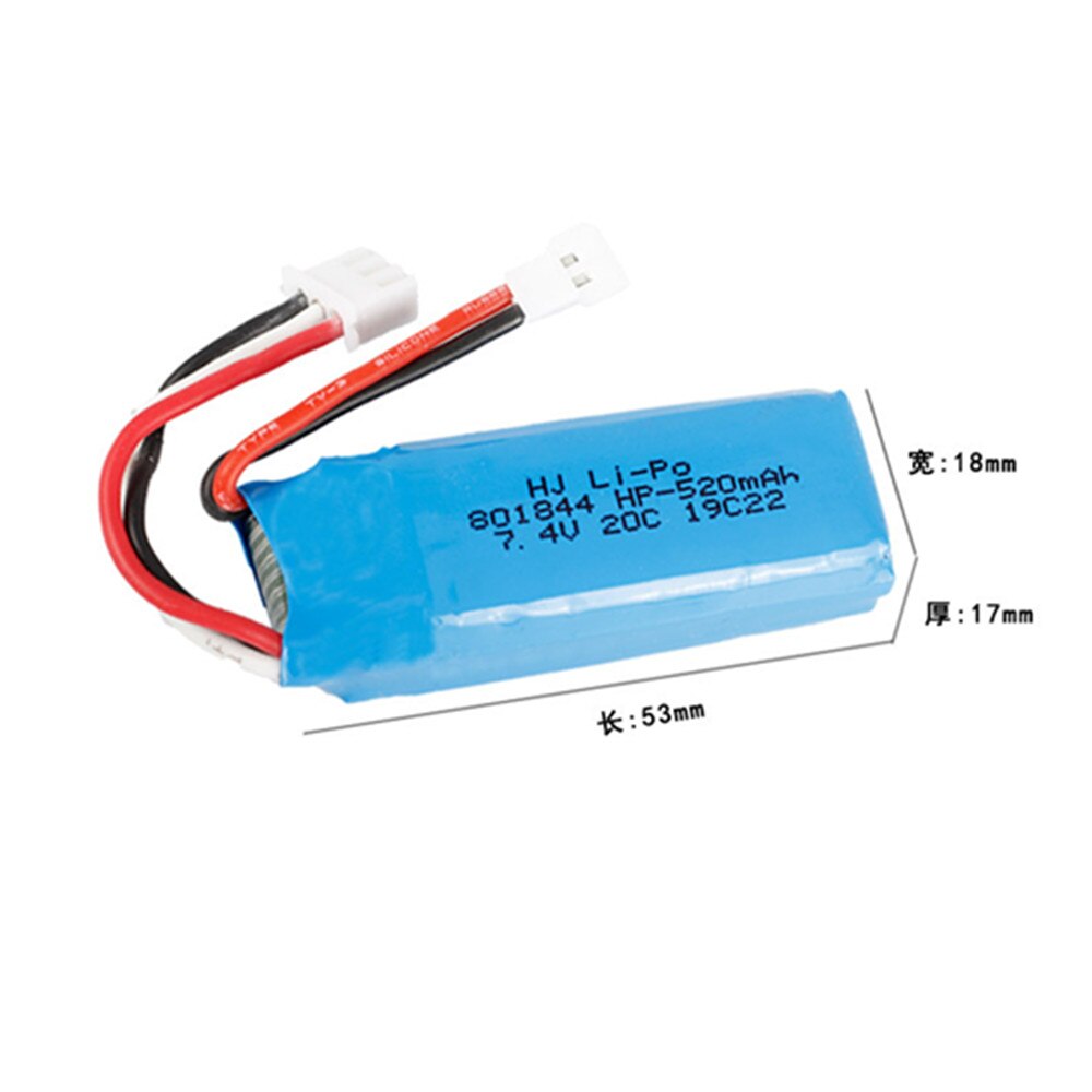 7,4 v 520mah 20C lipo batería + cargador conjunto para Wltoys XKA600 K969 K979 K989 K999 P929 P939 A202 A212 Rc coche avión partes