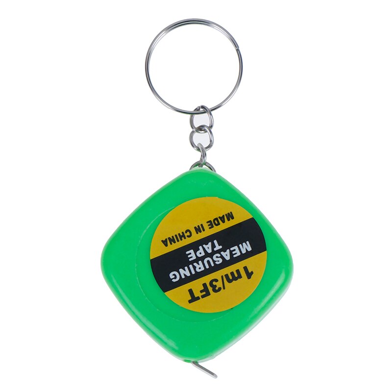 1pc 1m/3ft Easy Retractable Ruler Tape Measure Mini Portable Pull Ruler Keychain: D