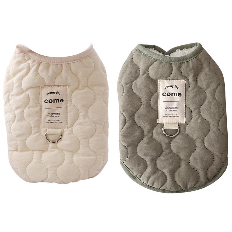 Abrigo de invierno para mascotas, ropa para clima frío, ropa cálida para perros con orificio para arnés incorporado, ropa para mascotas, chaleco de nieve acogedor
