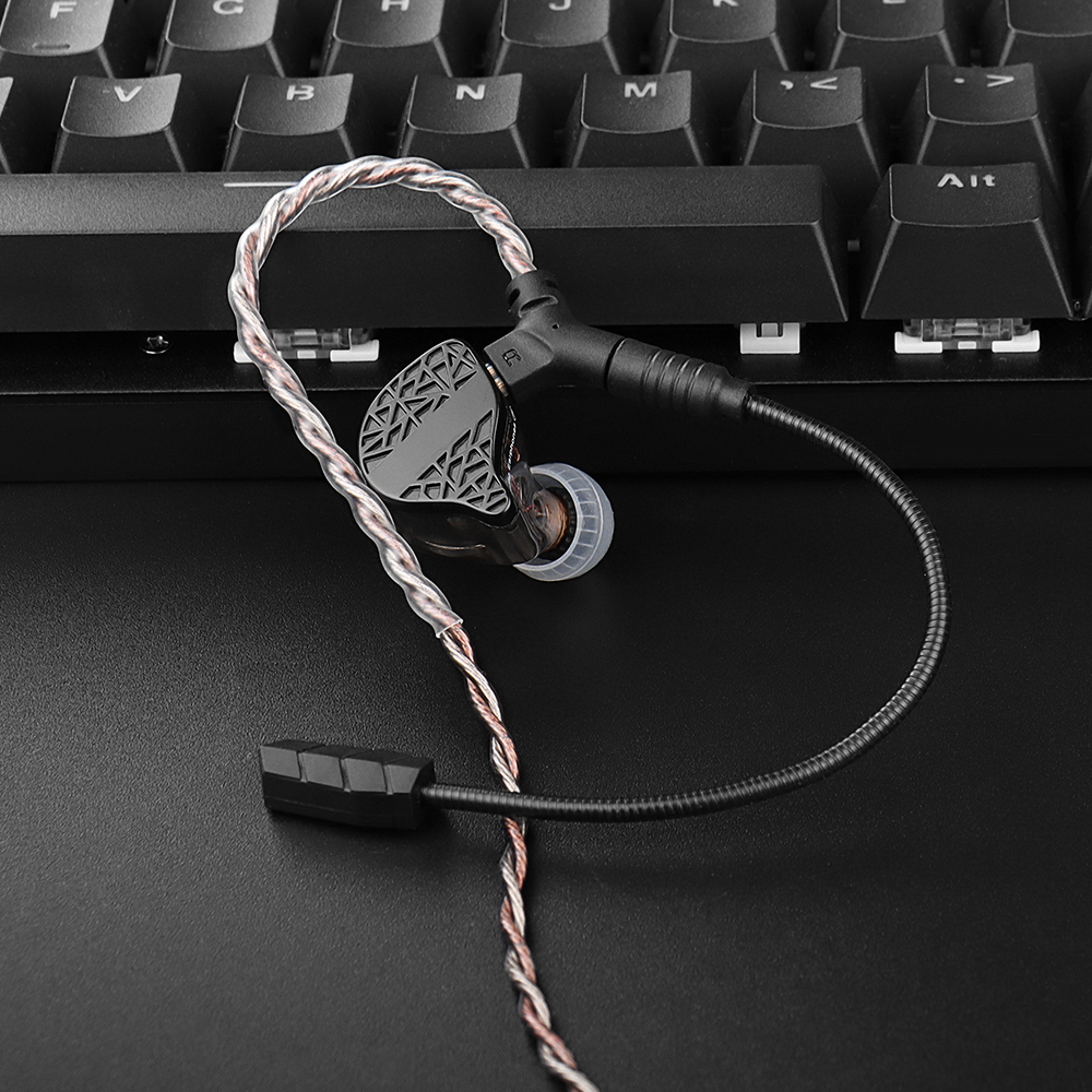 TRN RedChain Plus Gramr Gaming Earphone Upgrade Cable z odłączanym mikrofonem 3.5mm 1.2M/2M Headphone TRN Official Store