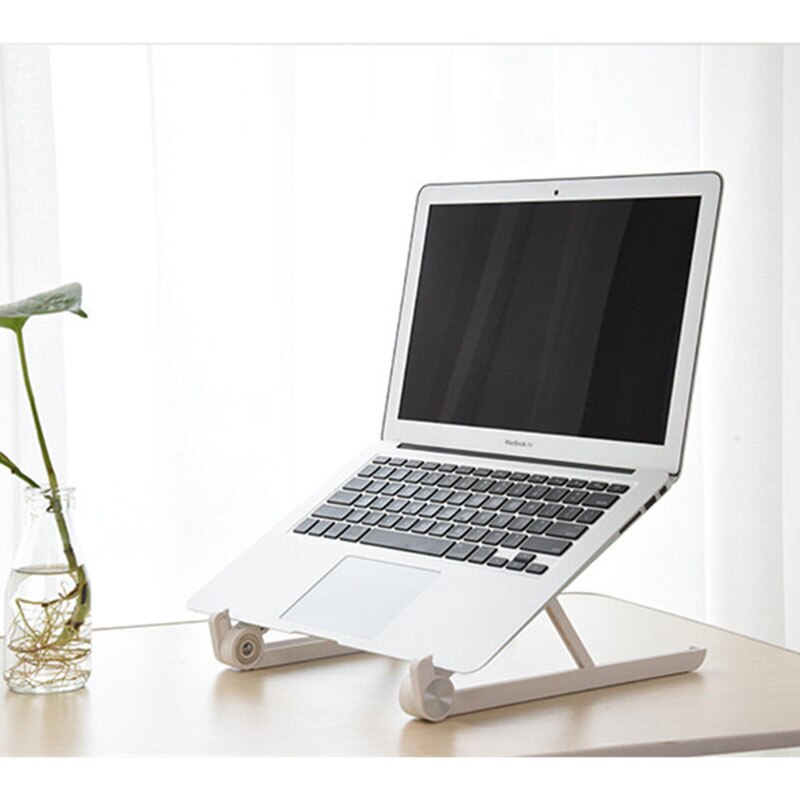 1 st Verstelbare Laptop Stand Draagbare Laptop Houder Ondersteuning Draagbare Eenvoudige Opvouwbare Lapdesk Laptop Stand voor MacBook Notebook