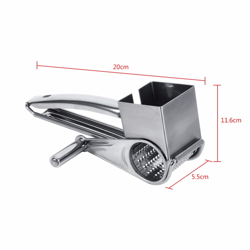 Multifunctional Cheese Cutter Slicer Shredder Rotary Ultra Sharp Cylinders Stainless Steel Drums & Slicer