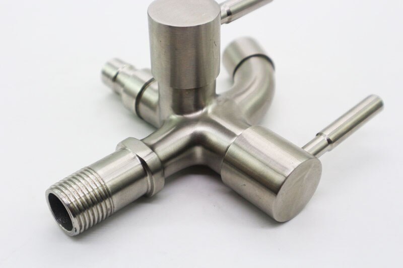 304 Roestvrij Staal Wasmachine Kraan Dubbele Gebruik Bibcock Wasserette Mop Pool Tap Dual Handles Wasmachine Kranen