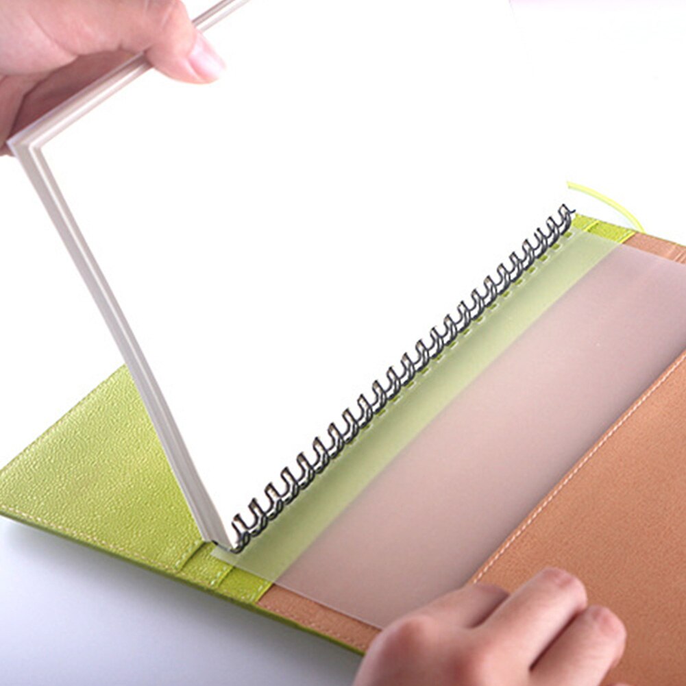 A5 90 Pages Agenda Phone Pocket Office Planner With Card Slot PU Leather Organizer Coil Binding Three-fold Calendar Notebook