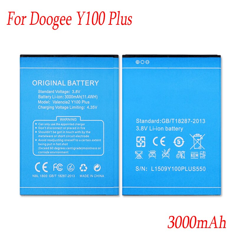 Batería para teléfono Doogee X5 MAX X5 MAX Pro X30 X50 X7 X7 Pro, para Doogee X5 X5 Pro X5S X6 X6 pro T3 Y100 Plus: Y100 Plus