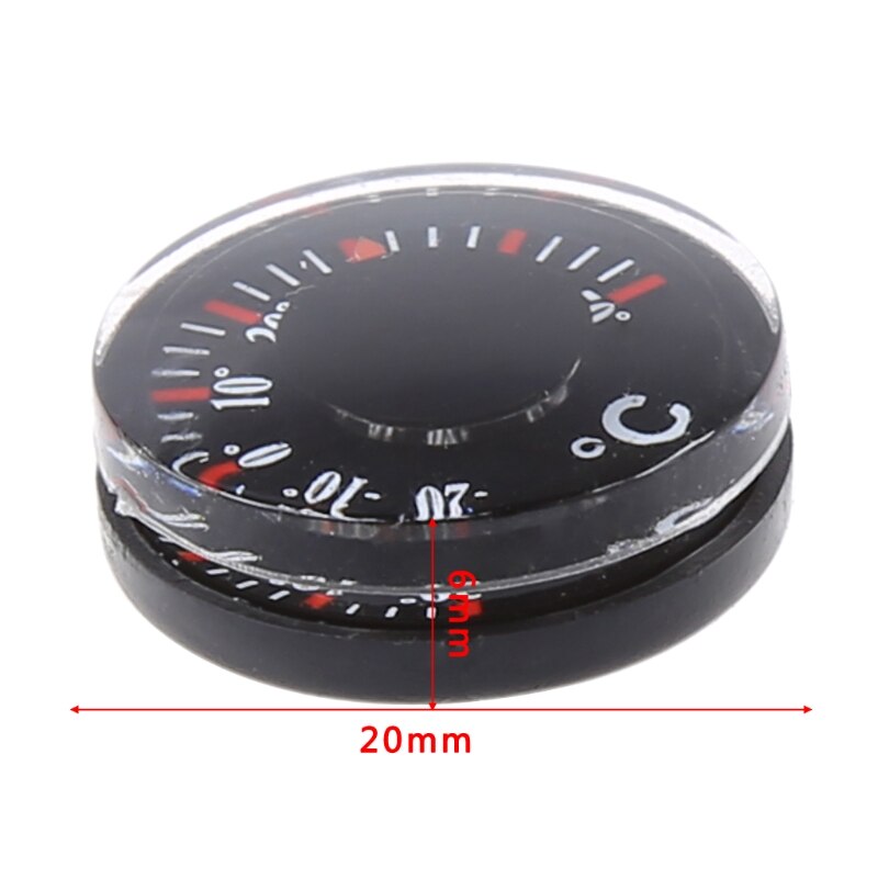Diameter 20mm Plastic Thermometer Outdoor Circular Thermograph Celsius Indoor N1HF