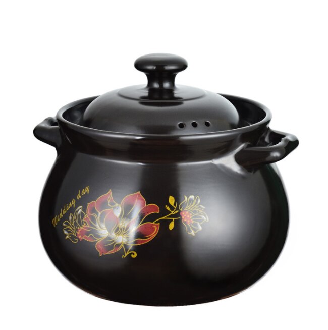 Casserole en céramique, pot à soupe ménager en céramique, pot de ragoût à haute température avec flamme nue: 5.5L