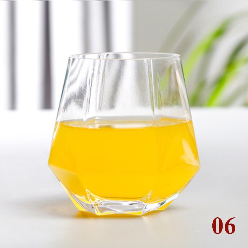 2 st / parti 310ml sexkantig form hemvattenglas genomskinligt whiskyskott vinglas koppar gla -97: 06-2 st