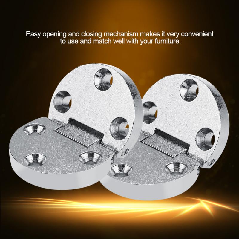 Bisagras de mesa plegables de aleación de Zinc, bisagras de mesa plegables autoportantes para el hogar, mesas de solapa, muebles, Hardware ovalado, 2 uds.
