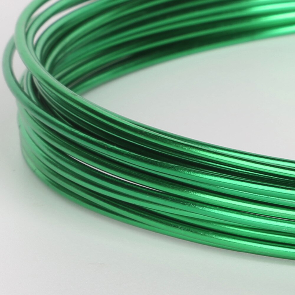 Geanodiseerd Zachte Aluminium Metalen Kralen Draad DIY Jewlery Craft Bevindingen Maken Bloemisterij Veelzijdige Geschilderd Donkergroen 1/1. 5/2/2.5mm