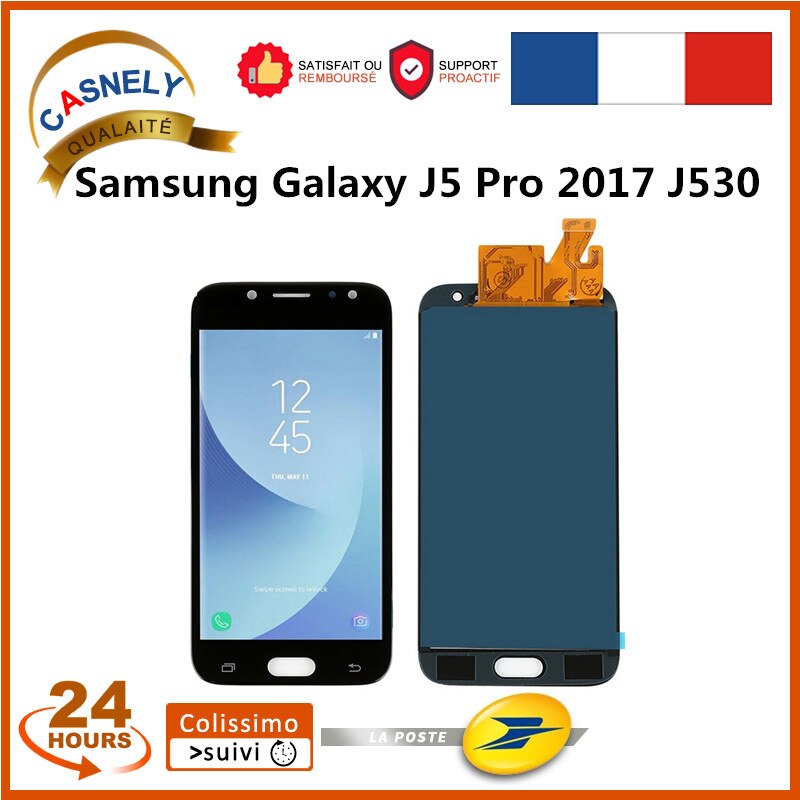 Écran tactile LCD Super Amoled de remplacement, pour Samsung J5 Pro J530 J530F J530H: Black lcd