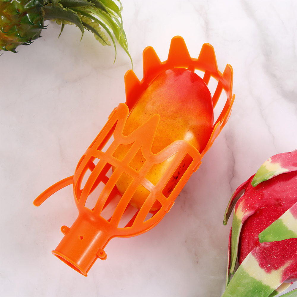 1 pc orange plastik praktisk frugtplukkeværktøj uden stang praktisk gartnerifrugtfangeropsamler