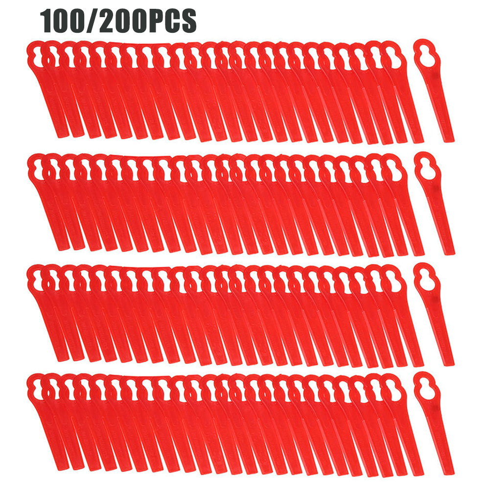 100/200Pcs Plastic Messen Voor Florabest Gras Trimmer Brushcutte Voor Tuin Gazon Tuin Kant Maaier Gras Tuinieren tool: 32Mm