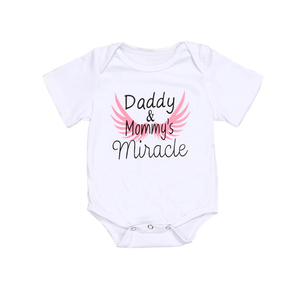Newborn Kids Baby Girls Boys Clothes Father's Day Letter Print Romper Bodysuit Cute Baby Clothes Детская Одежда