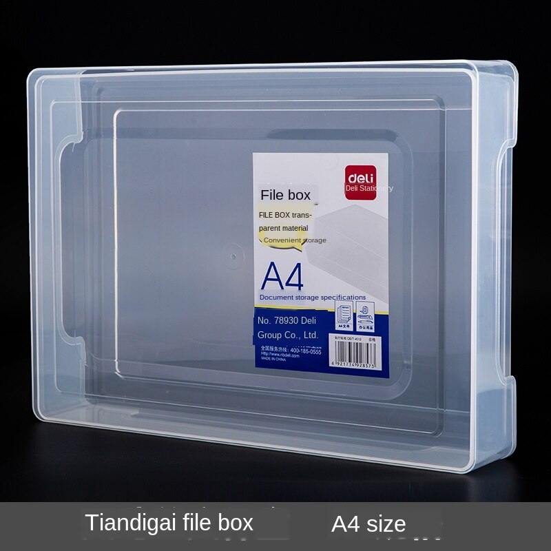Home Documents Storage Box A4 Transparent File Box File Folder Certificate Information Data Desktop locker Storage Box: Style 2