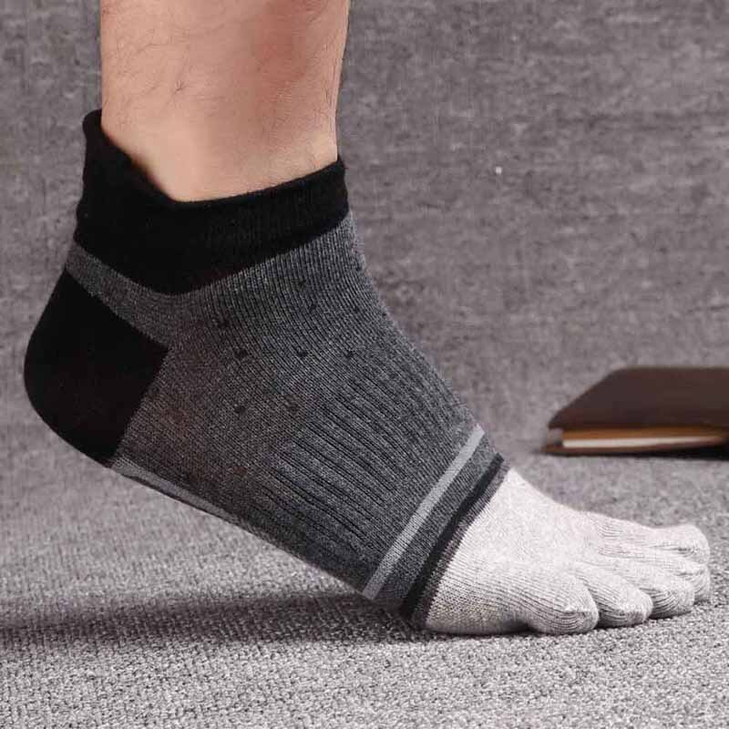 1 par fingerseparerede tåsokker udendørs resistent polyester bomuld spandex ankel strømper sport fitness løbestrømper: Sh