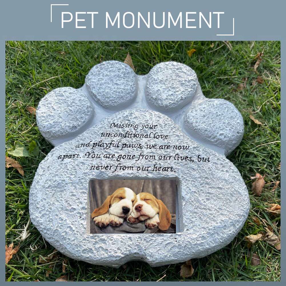 Huisdier Gedenkteken Steen Poot Fotolijst Grave Huisdier Monument Grafsteen Voor Honden Katten Dier Begrafenis Grafsteen Hars Ornament