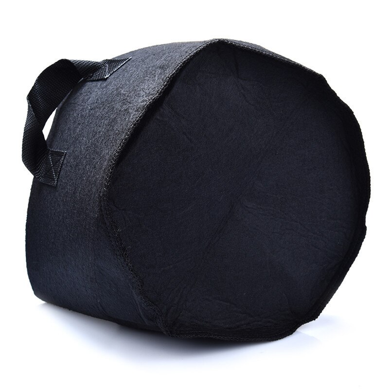 Bolsas negras para macetas de vivero de telas no tejidas, maceta de ventilación para plantar con orejas, bolsa para cultivo, bolsa verde para plantar en el jardín y balcón